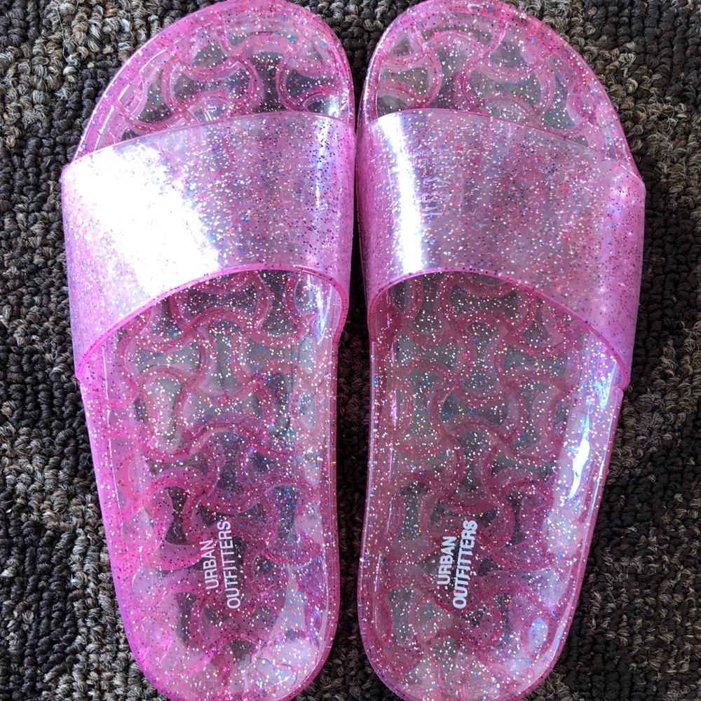 Pink jelly slippers